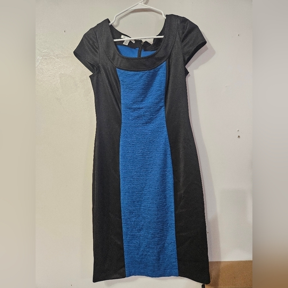 London style black and blue dress!